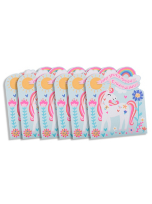 Kids Unicorn Birthday Cards 6 Pack Toys & Character at ASDA