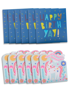 Kids Birthday Cards 12 Pack Toys & Character at ASDA