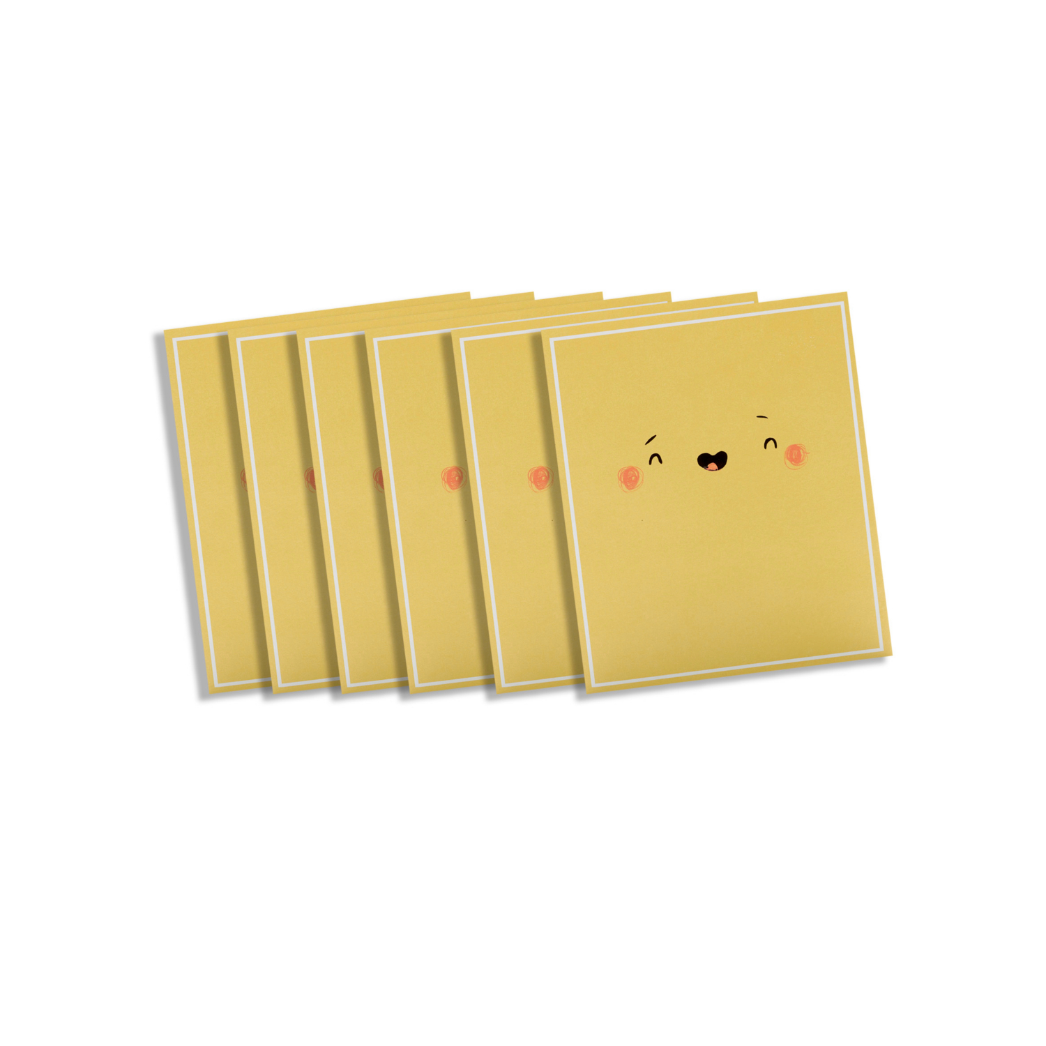 George Multi Smiley Face Blank Cards - 6 Pack