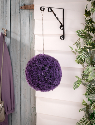 Purple Heather Topiary Ball Outdoor & Garden at ASDA