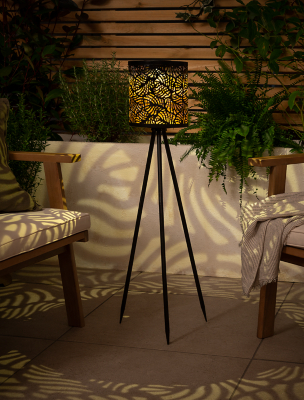 Metal Lazer Cut Floor Lamp | Outdoor & Garden | George at ASDA