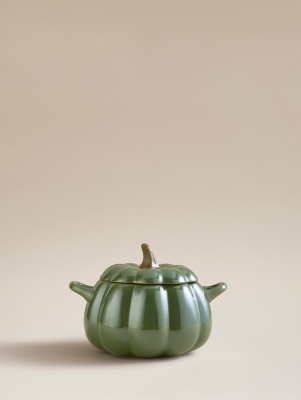Green Reactive Glaze Pumpkin Serving Bowl Home George at ASDA