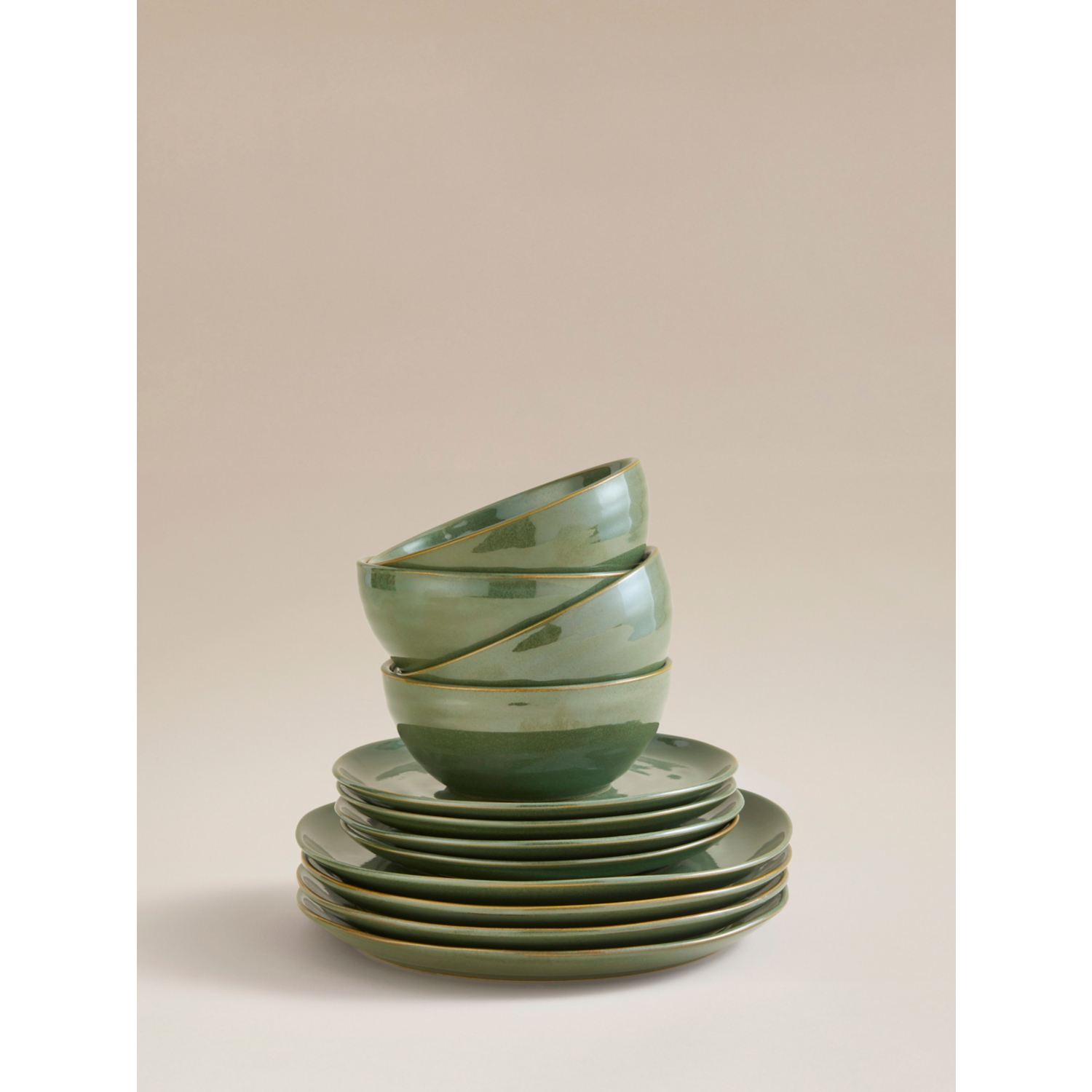 George Green Reactive Glaze Dinner Set 12 Piece