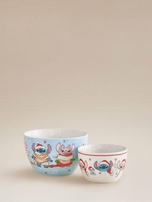 Disney Stitch Disco Christmas Stoneware Nibble Bowls