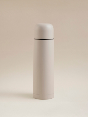 Beige Metal Travel Flask 1L