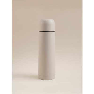 George Beige Metal Travel Flask 1L - Beige