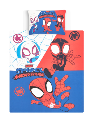 Multicoloured SpiderMan Toddler Duvet Set Home at ASDA