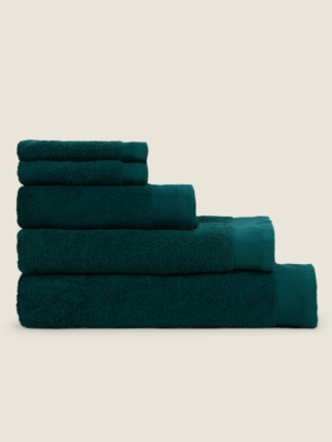 Emerald Green Cotton Towel & Bath Mat Range | Home | George at ASDA
