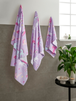 Unicorn Print Cotton Towel Range | Home | George at ASDA