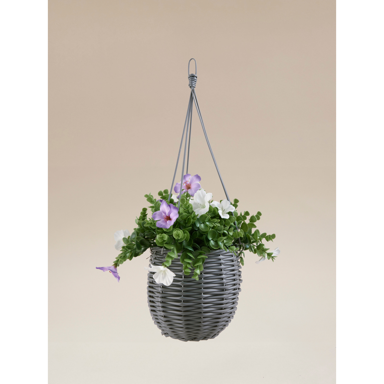 George Purple Willow Rope Hanging Basket