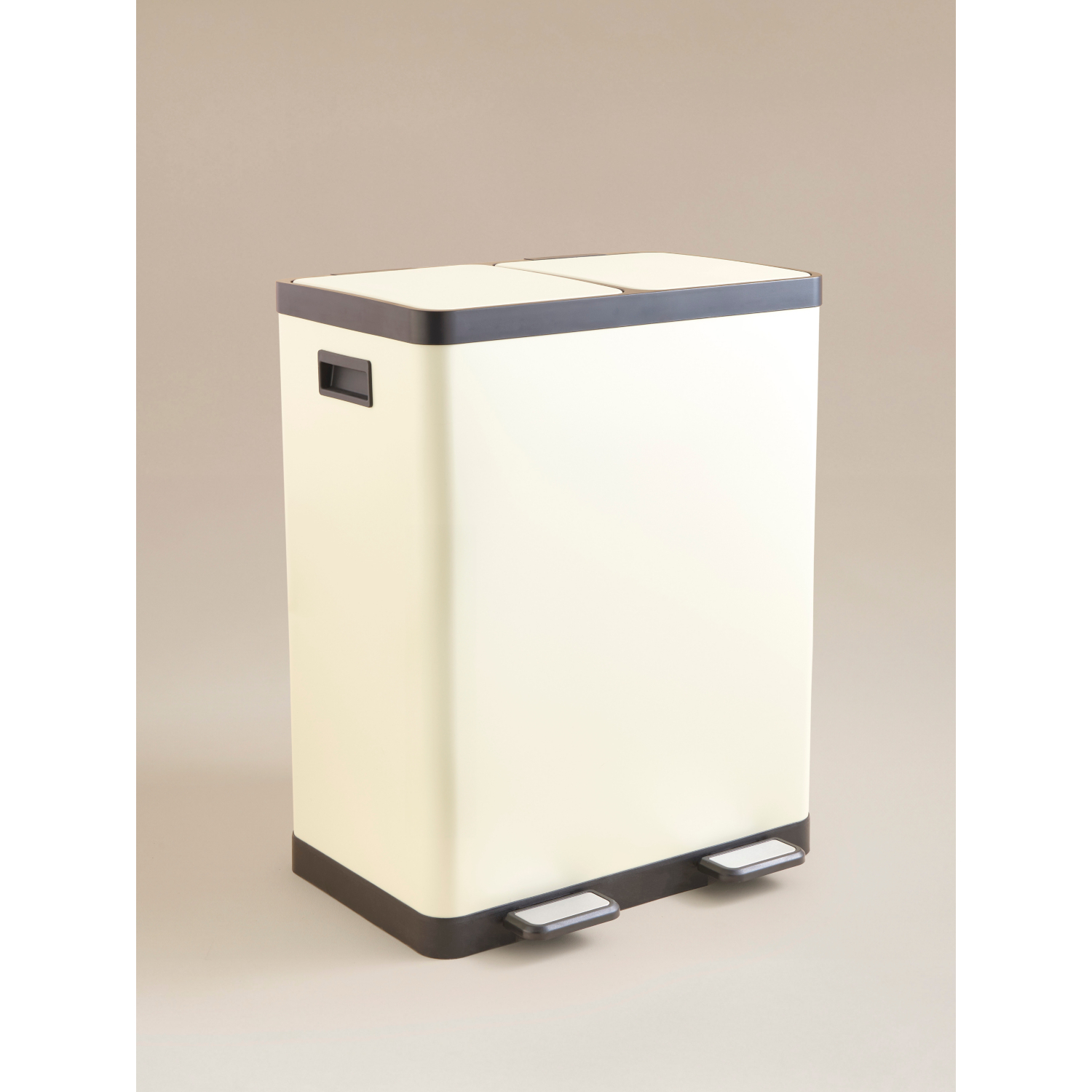 George Cream Recycling Dual Pedal Bin 60L