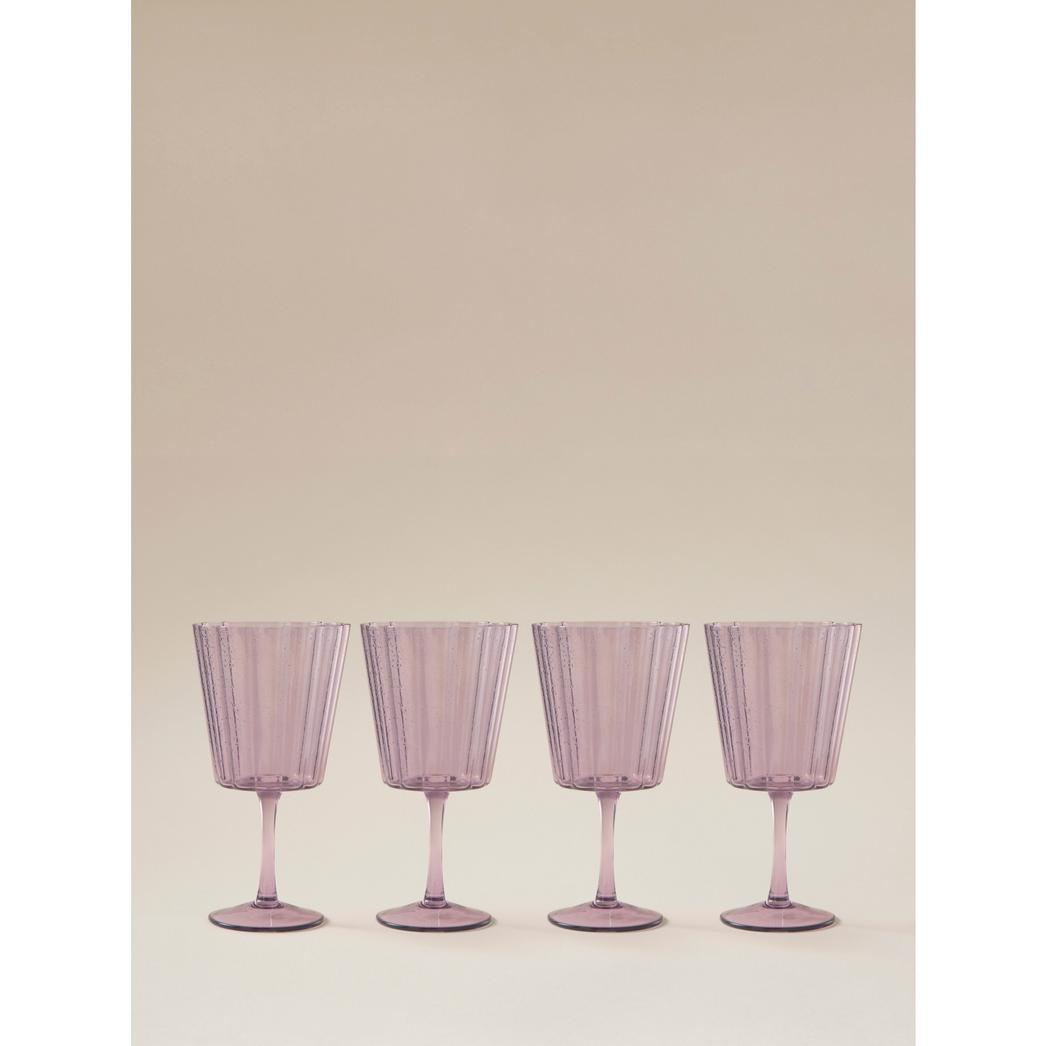 George Pink Bubble Wine Glass - Set Of 4