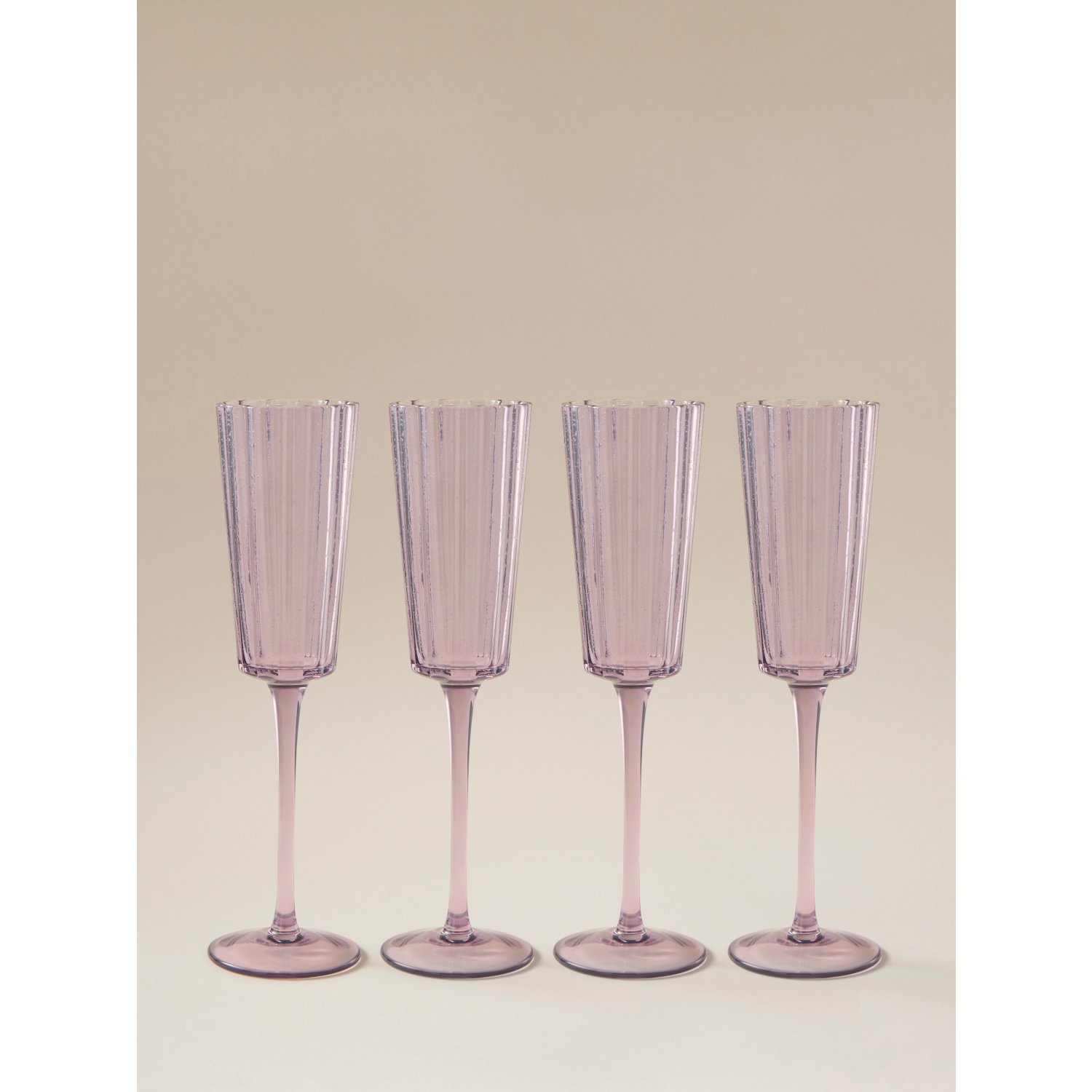 George Pink Bubble Champagne Glass - Set Of 4