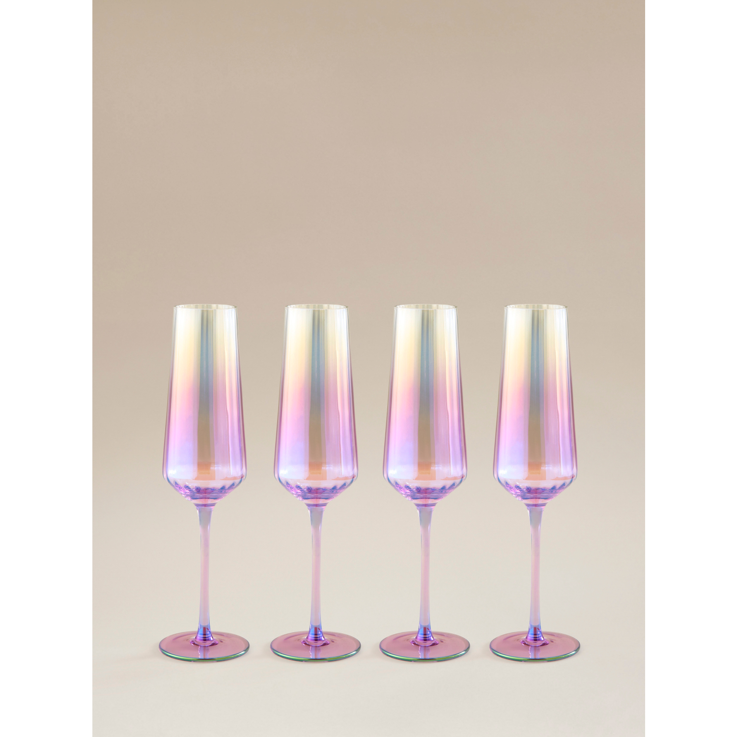 George Iridescent Champagne Flute - Set Of 4
