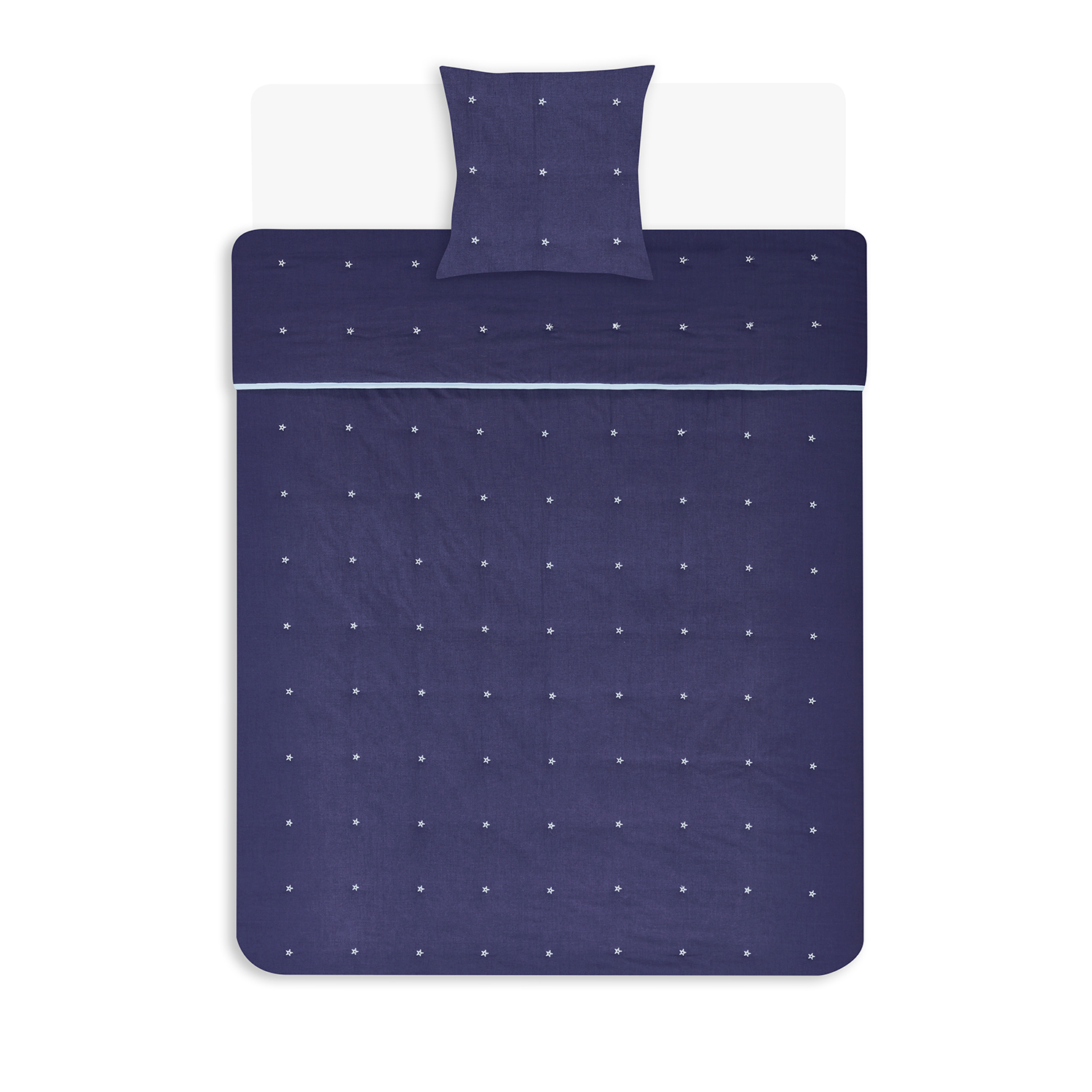 George Navy Star Print Quilt Set