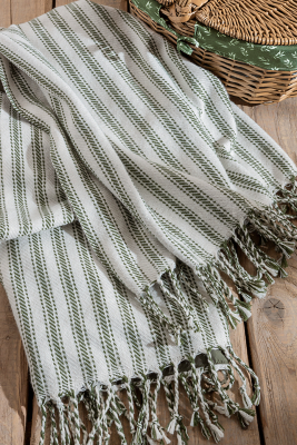 Stacey Solomon Cream & Green Picnic Blanket Outdoor & Garden at ASDA