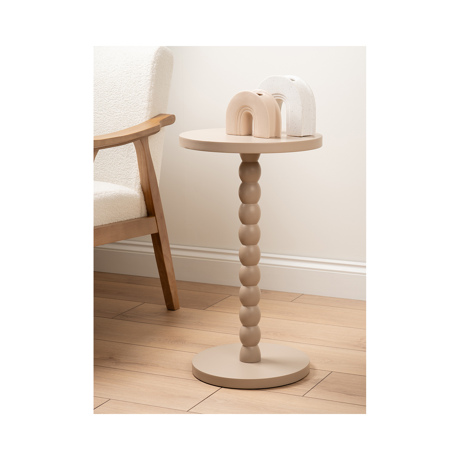 George Beige Bobbin Side Table