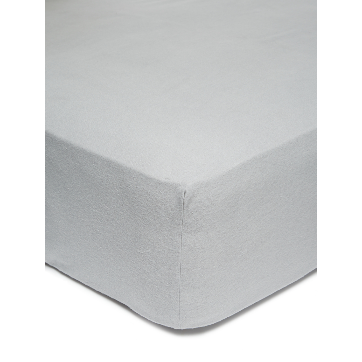George Grey Brushed Cotton Plain Fitted Sheet