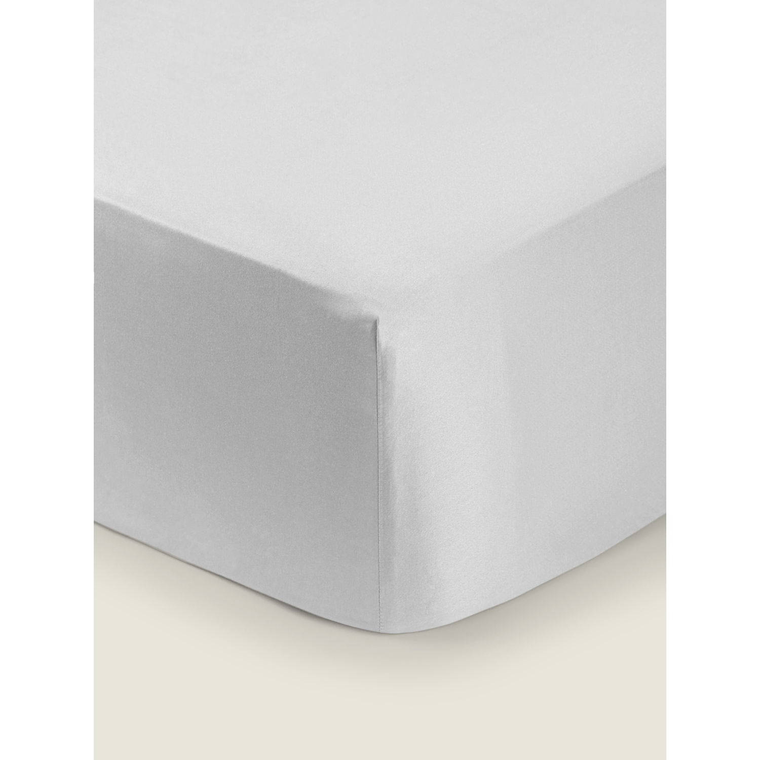 George White Sateen 100% Cotton 300 Thread Count Luxury Fitted Sheet