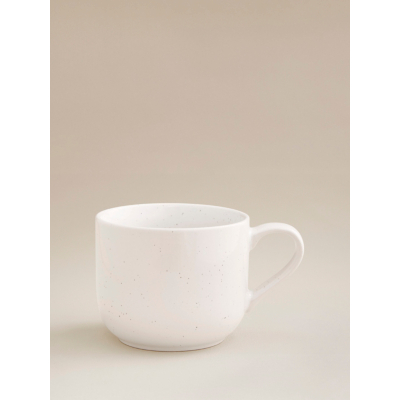 George White Speckled Cappuccino Mug - White