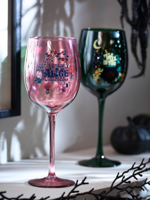 Halloween Disney Alice In Wonderland Wine Glass - Set of 2 | Home | George  at ASDA