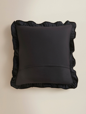 Black Gothic Velvet Cushion | Home | George at ASDA