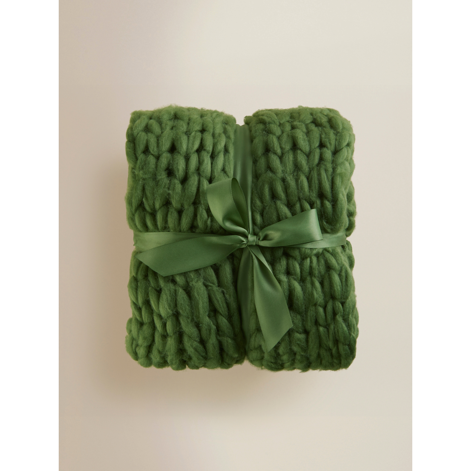 George Green Chunky Knit Throw - 120Cm X 150Cm
