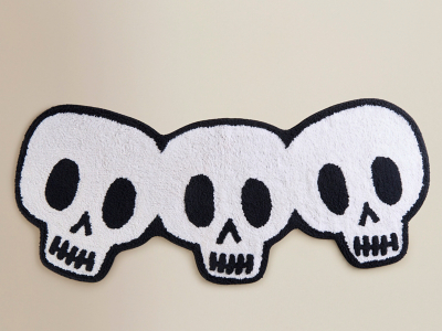 Black Skulls Runner Bath Mat | Home | George at ASDA