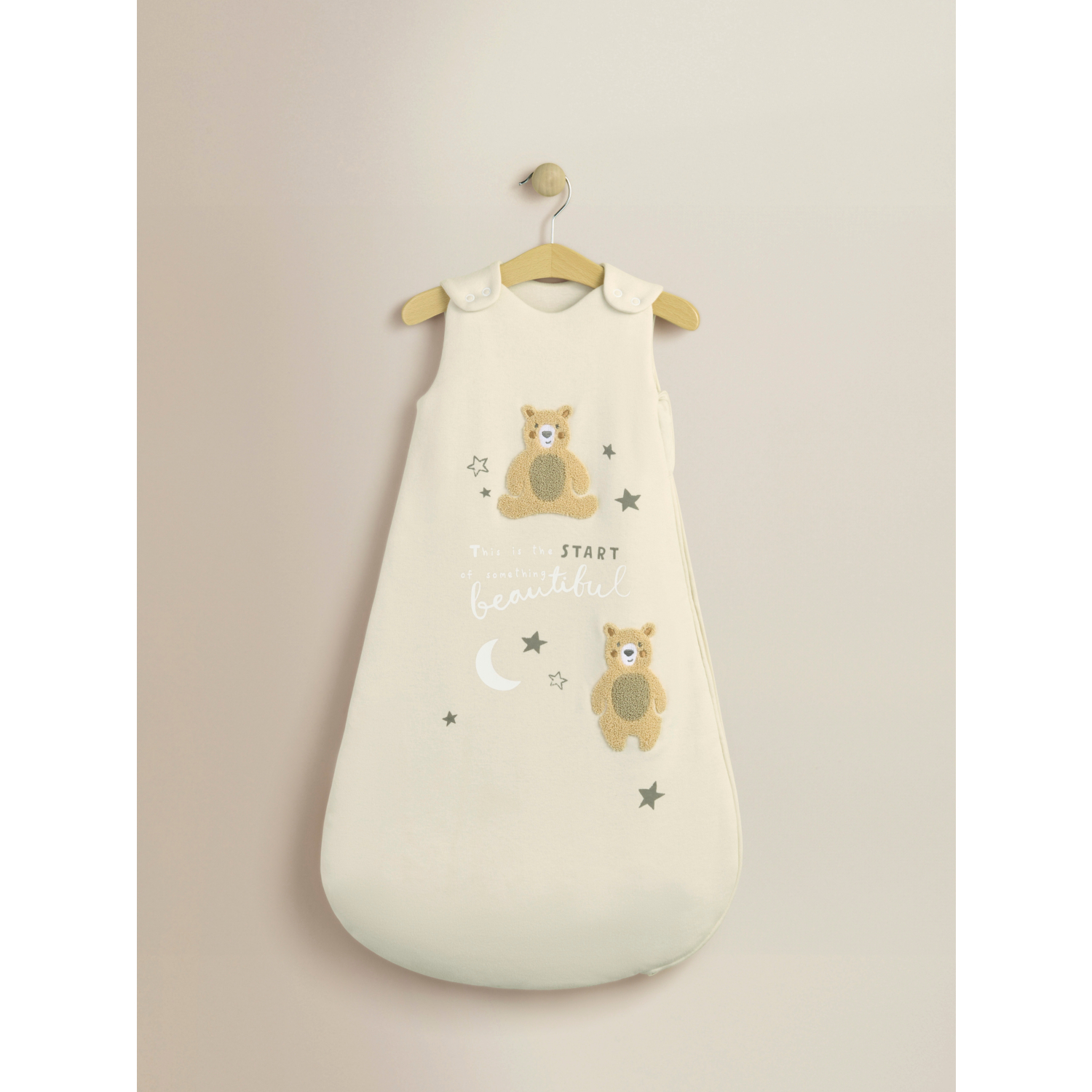 George Natural Banks Bear Cotton Sleep Bag 2.5 Tog