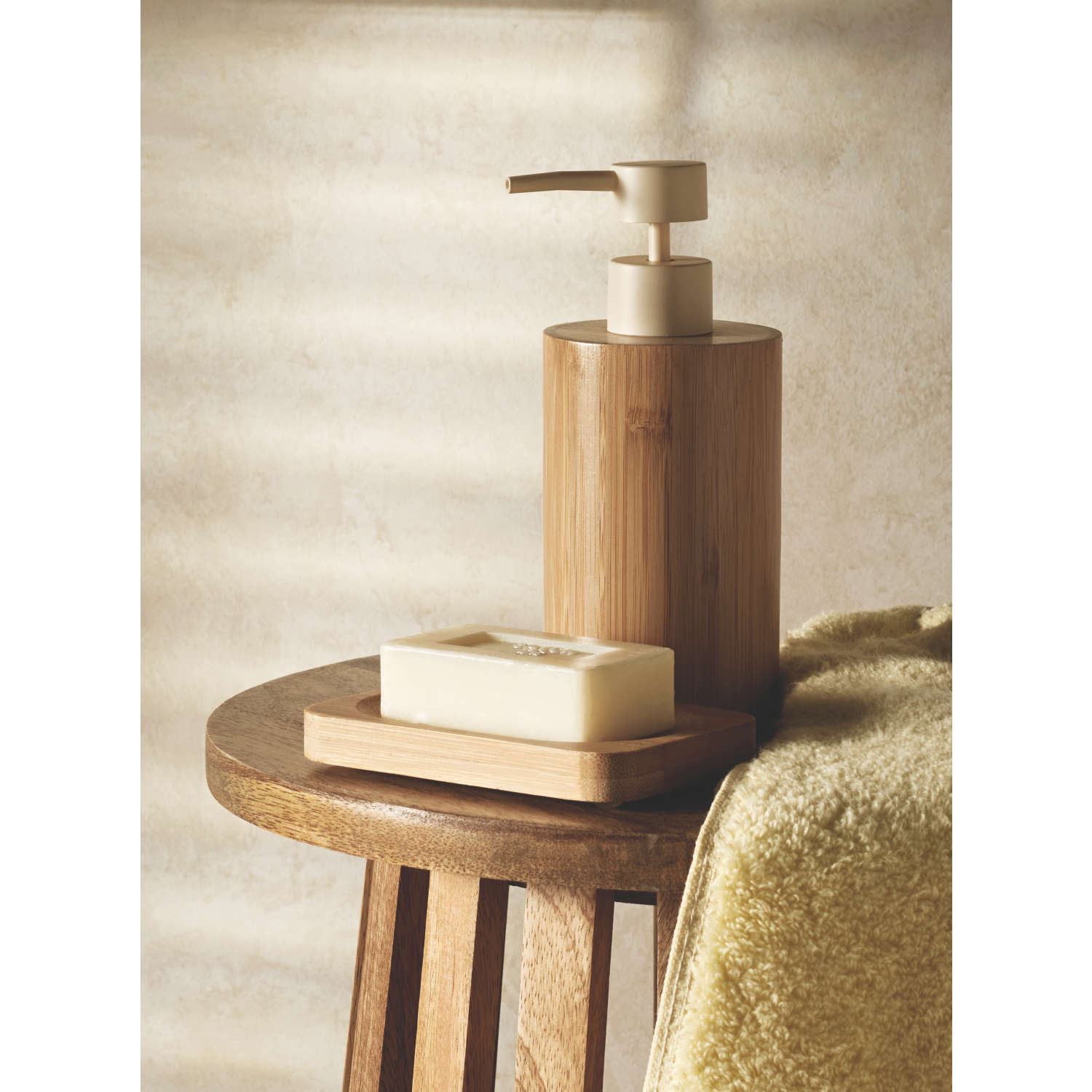 George Light Wood Bamboo Dispenser