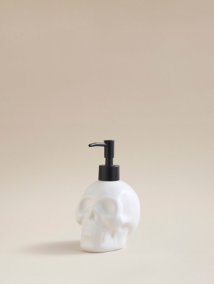 Alipis Skull Soap Dish - Gothic Halloween Decor Soap Holder, Black Resin Drain Tray (13.3x8.5x1.8cm)