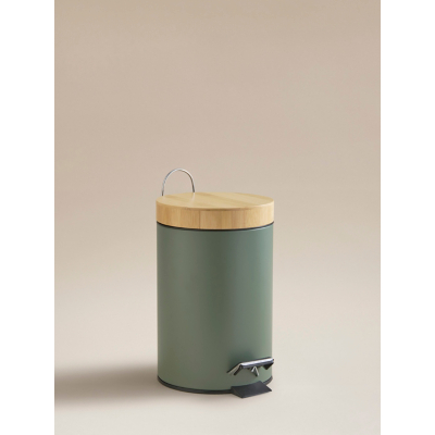 George Green Bamboo Lid Pedal Bin -