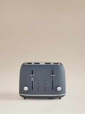 Grey Textured 4-Slice Toaster