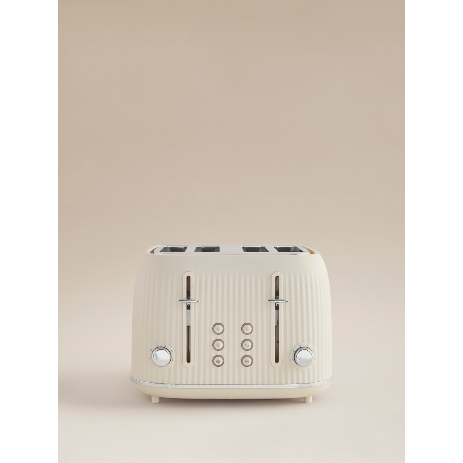 George Cream Black Textured 4-Slice Toaster
