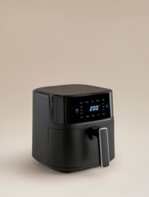 Black 6L Digital Air Fryer with 9 Presets