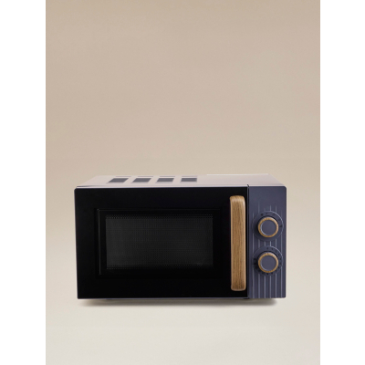 George Unisex Navy Scandi Manual Microwave 17L