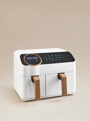 White Scandi 9.5L Dual Drawer Air Fryer | Electricals | George at ASDA