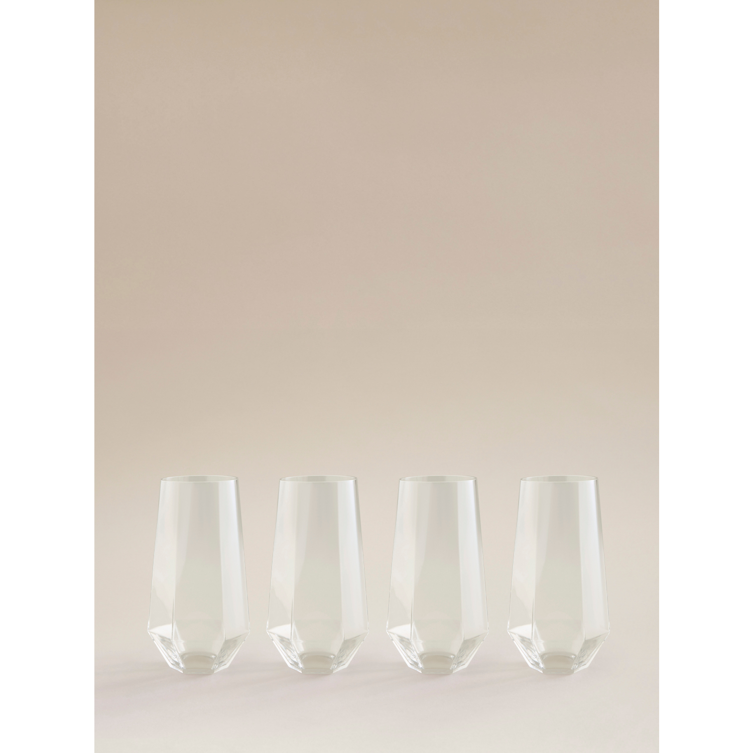 George Clear Hexagonal Hiball Glass - Set Of 4