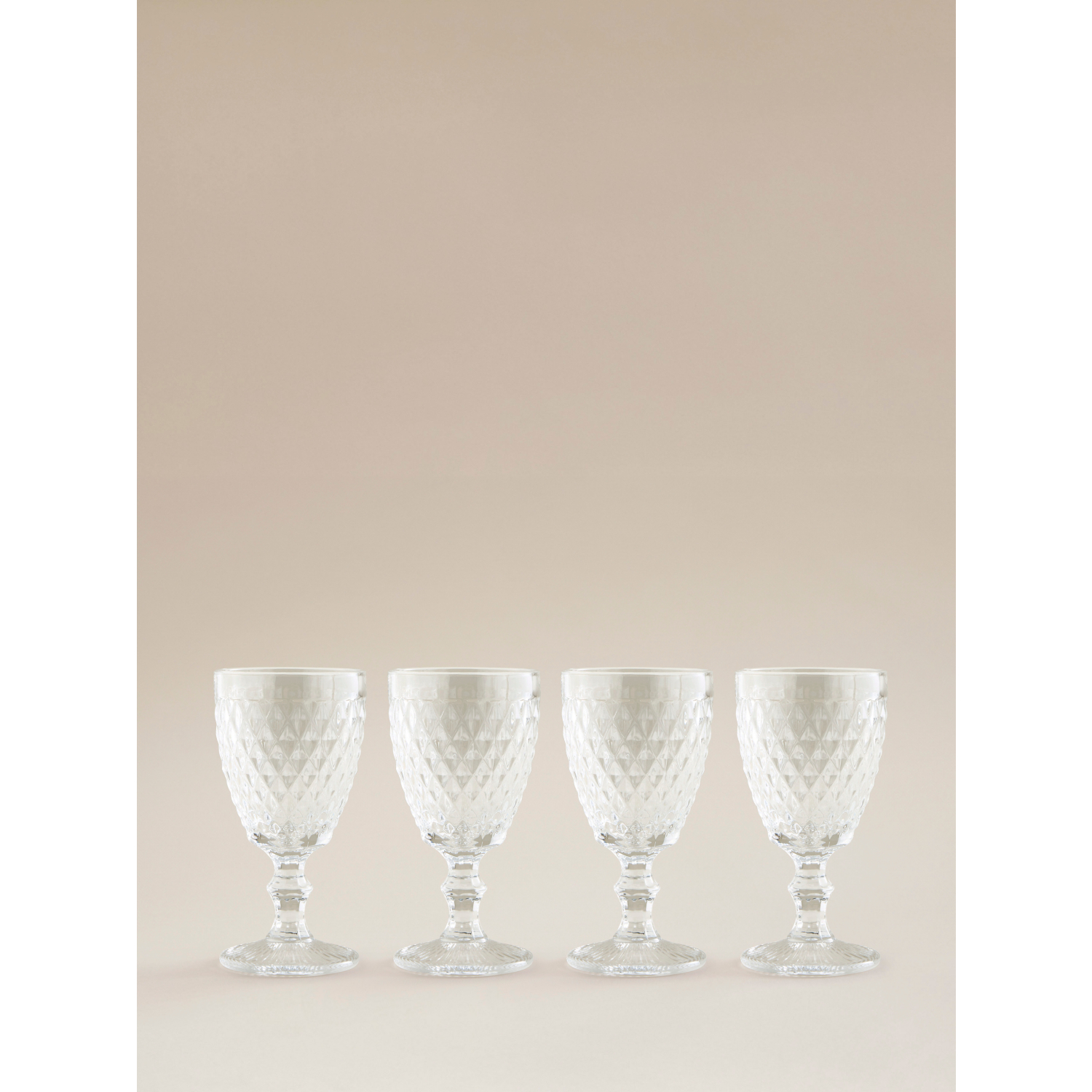 George Clear Diamond Wine Glass - Set Of 4