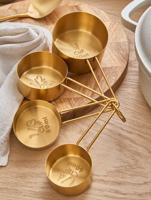 Stacey Solomon Matte Gold-Tone Measuring Cups | Home | George at ASDA