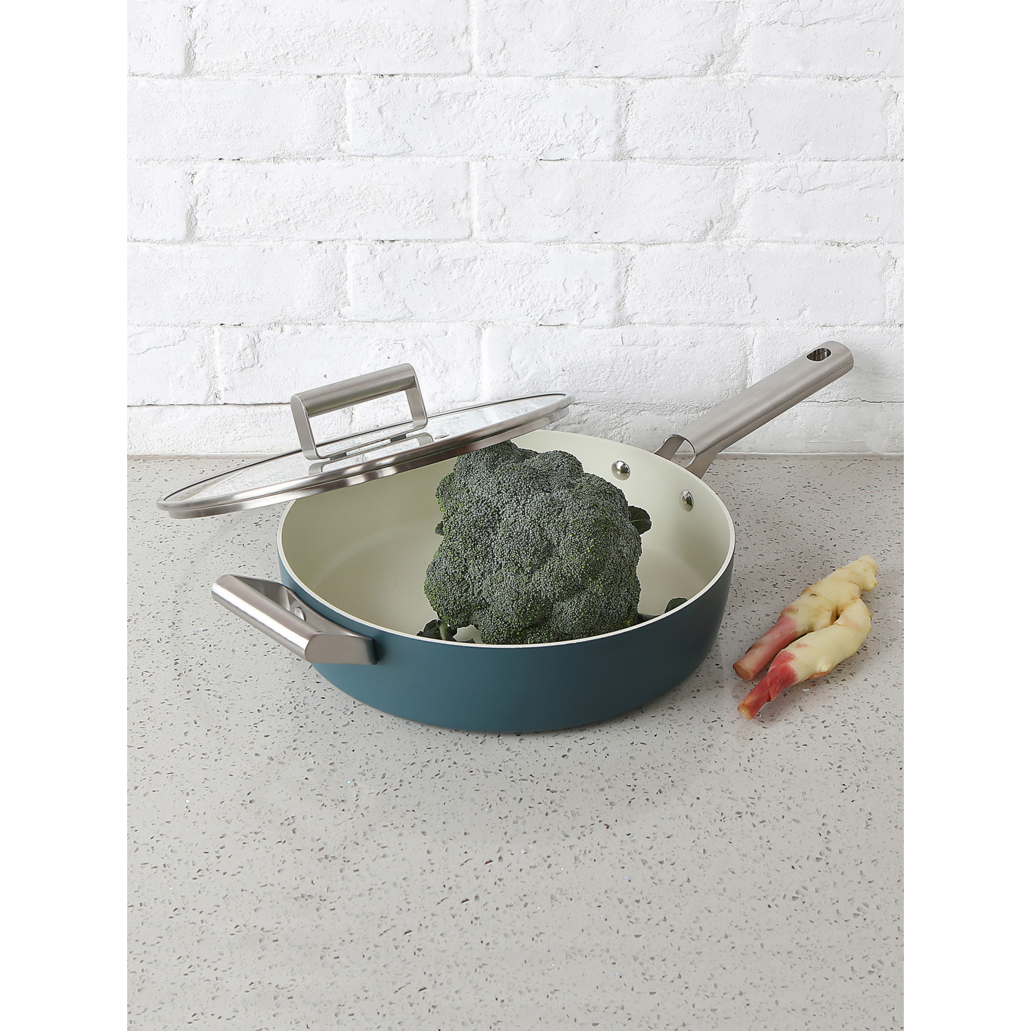George Teal Retro Lidded Saute Pan - 28Cm