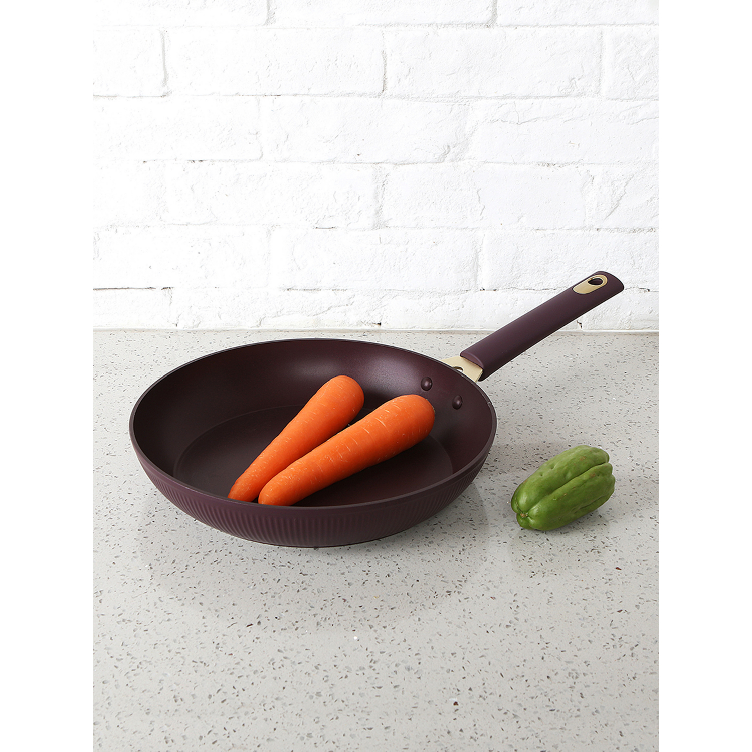 George Barbican Aubergine Coloured Non-Stick Frying Pan - 28Cm