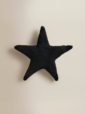 Black Textured Star Cushion | Home | George at ASDA