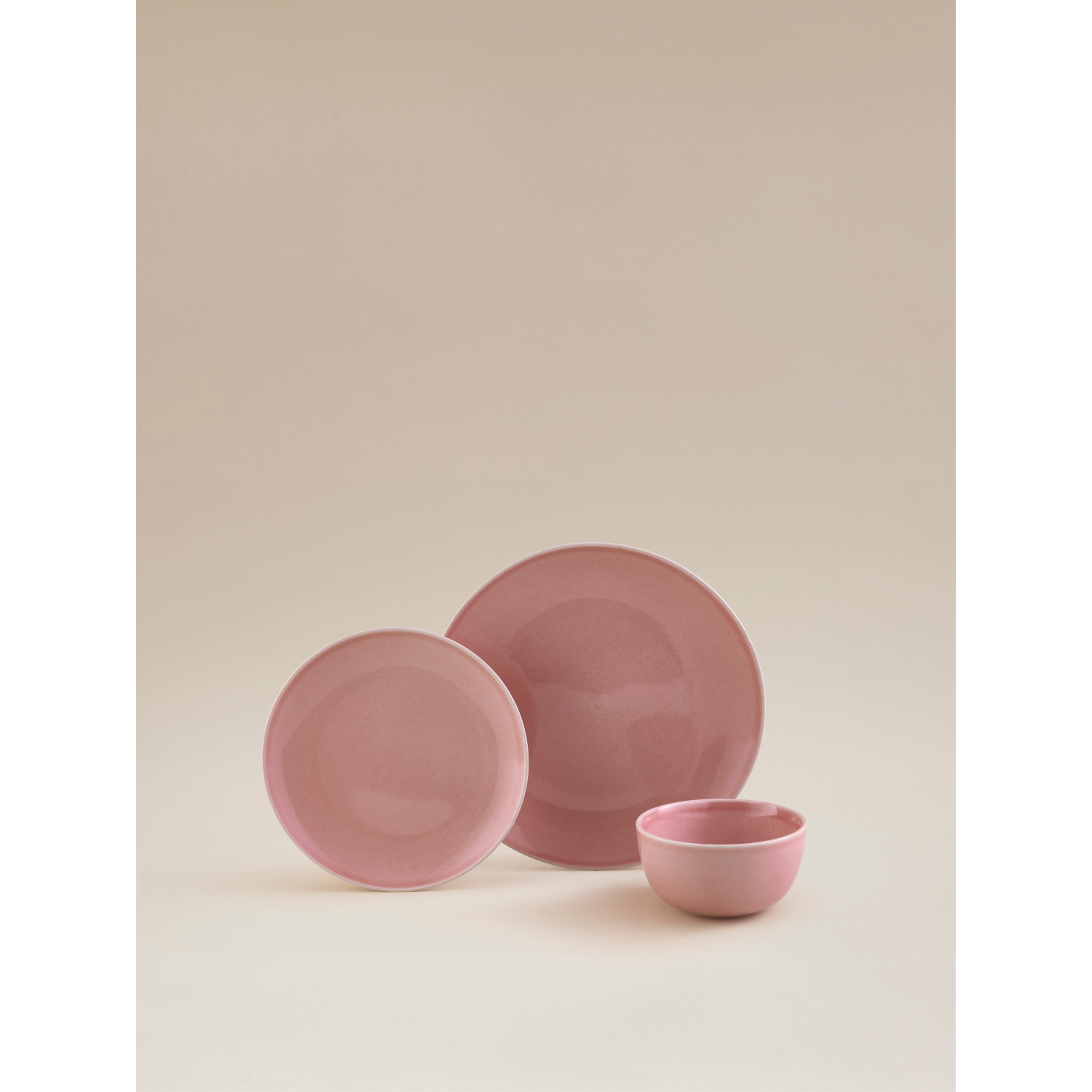 George Pink Reactive Glaze Dinner Set 12 Piece