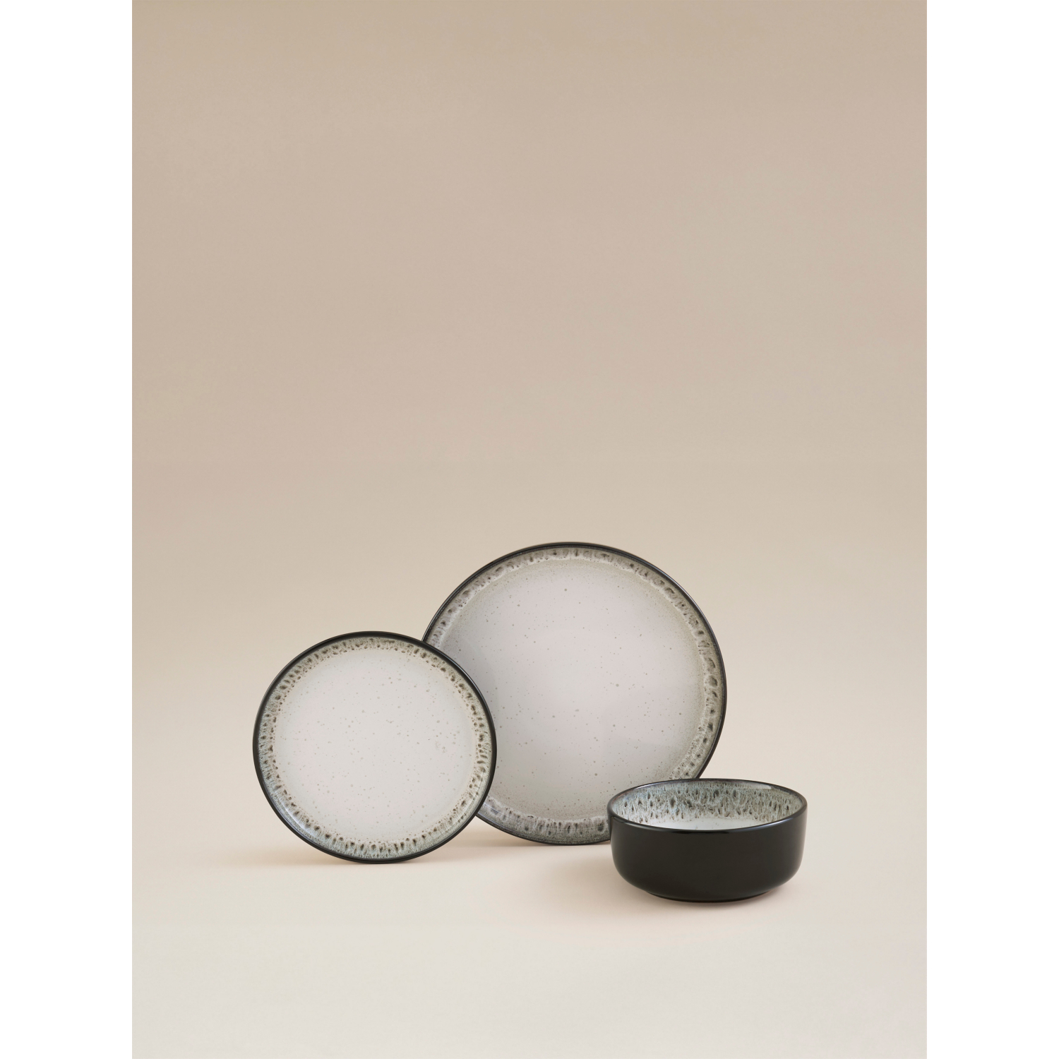 George Black Reactive Glaze Dinner Set 12 Piece