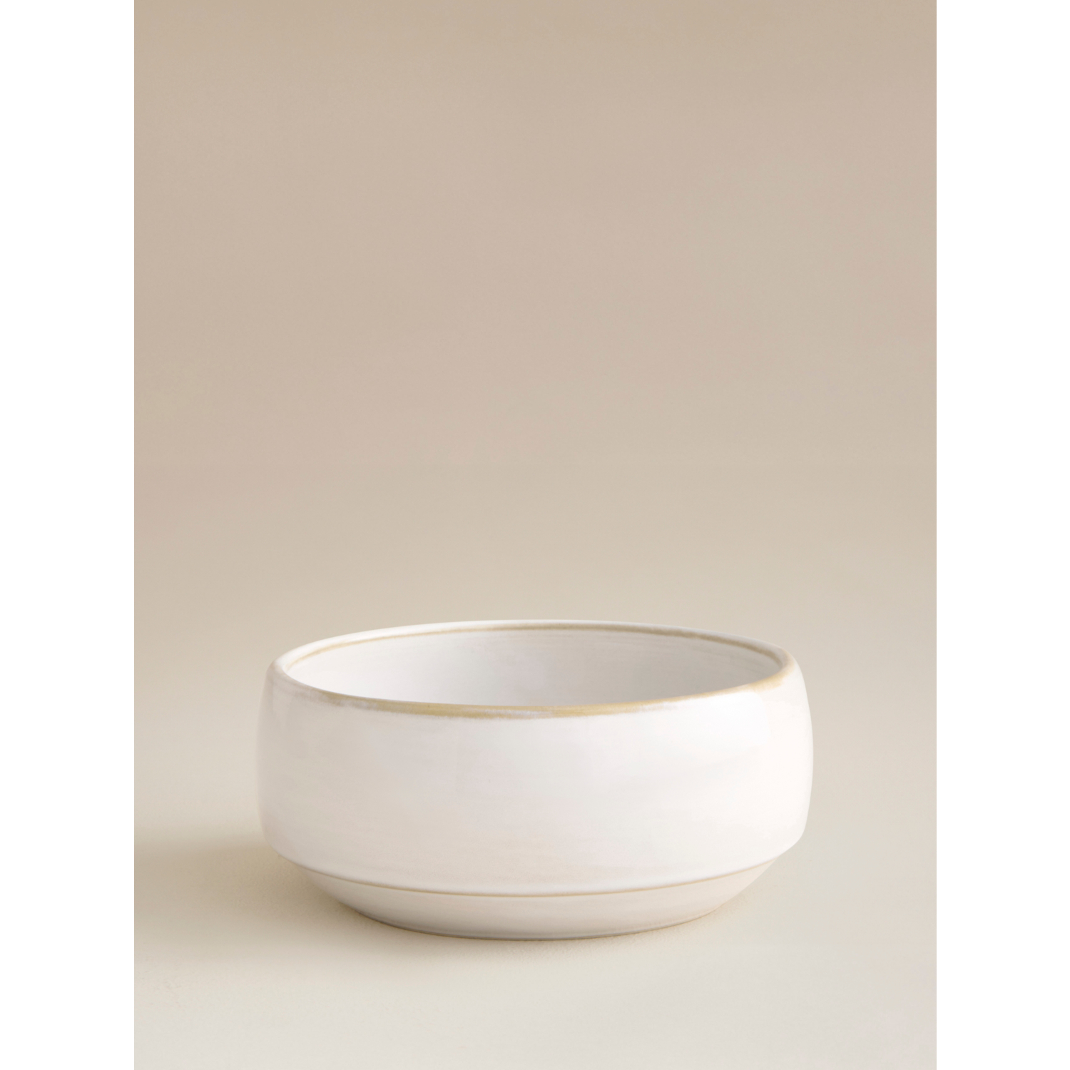 George White Reactive Glaze Cereal Bowl