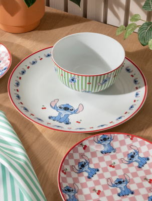 Disney Stitch Pink Dinner Set 12 Piece Home George at ASDA