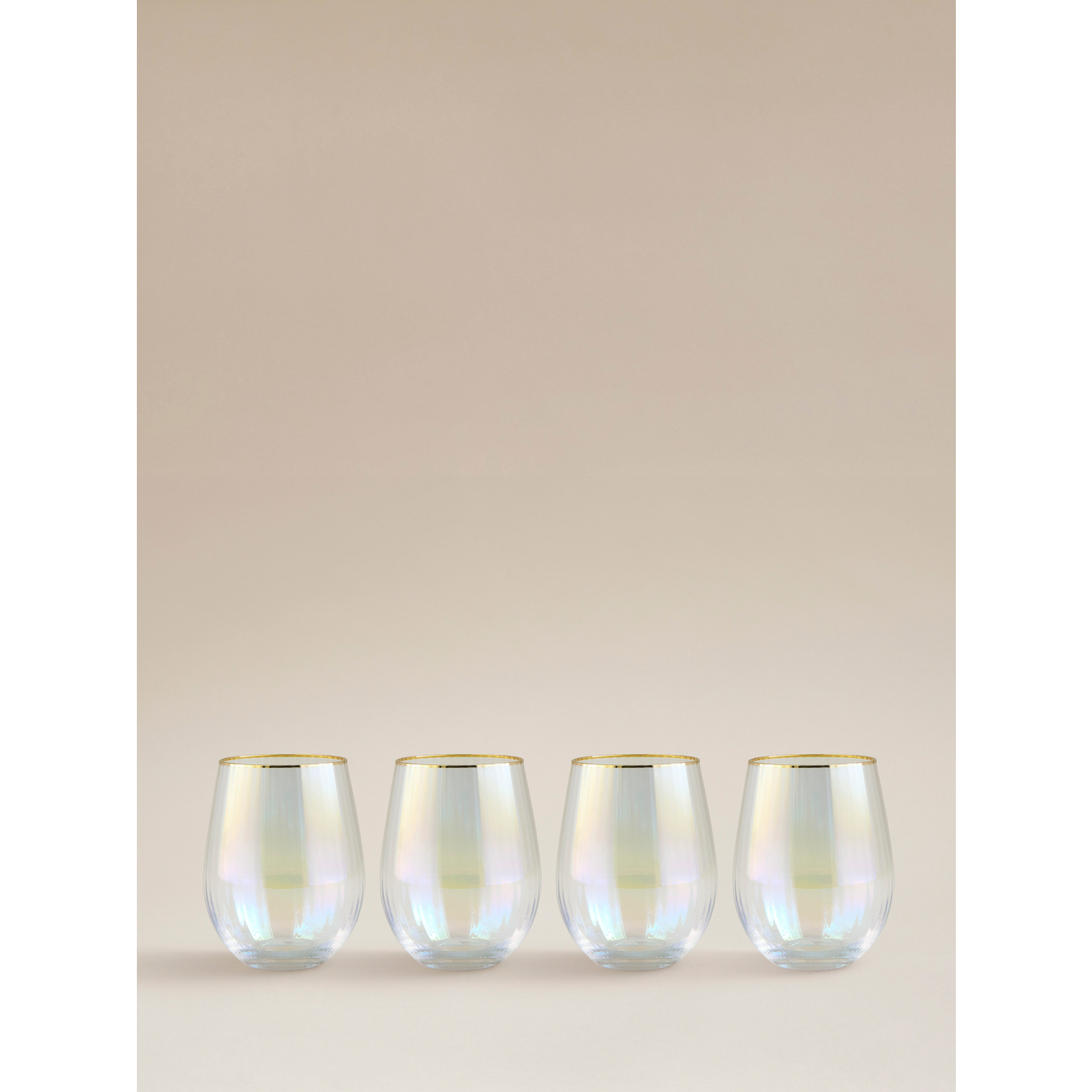George Iridescent Ribbed Tumbler - Set Of 4
