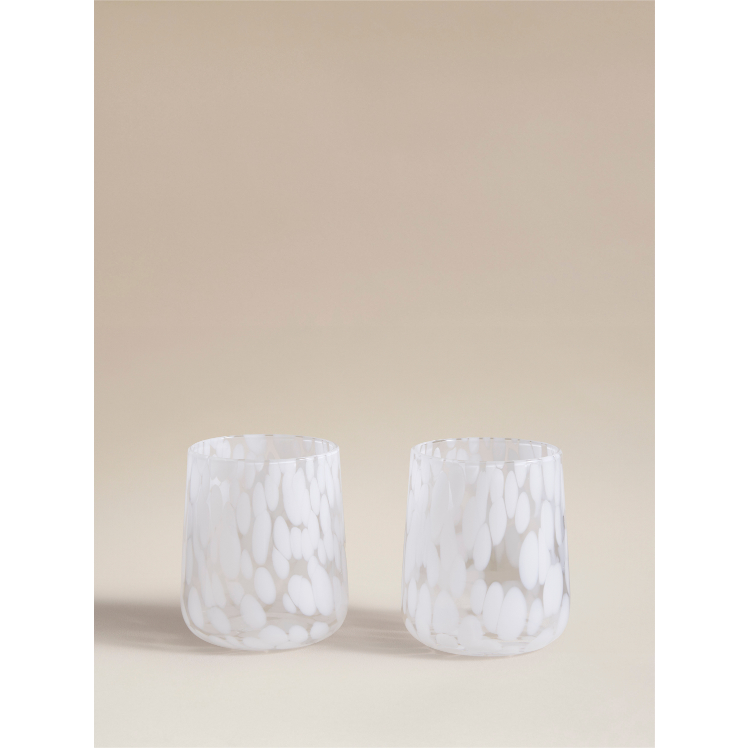 George White Confetti Tumbler Glasses Set Of 2