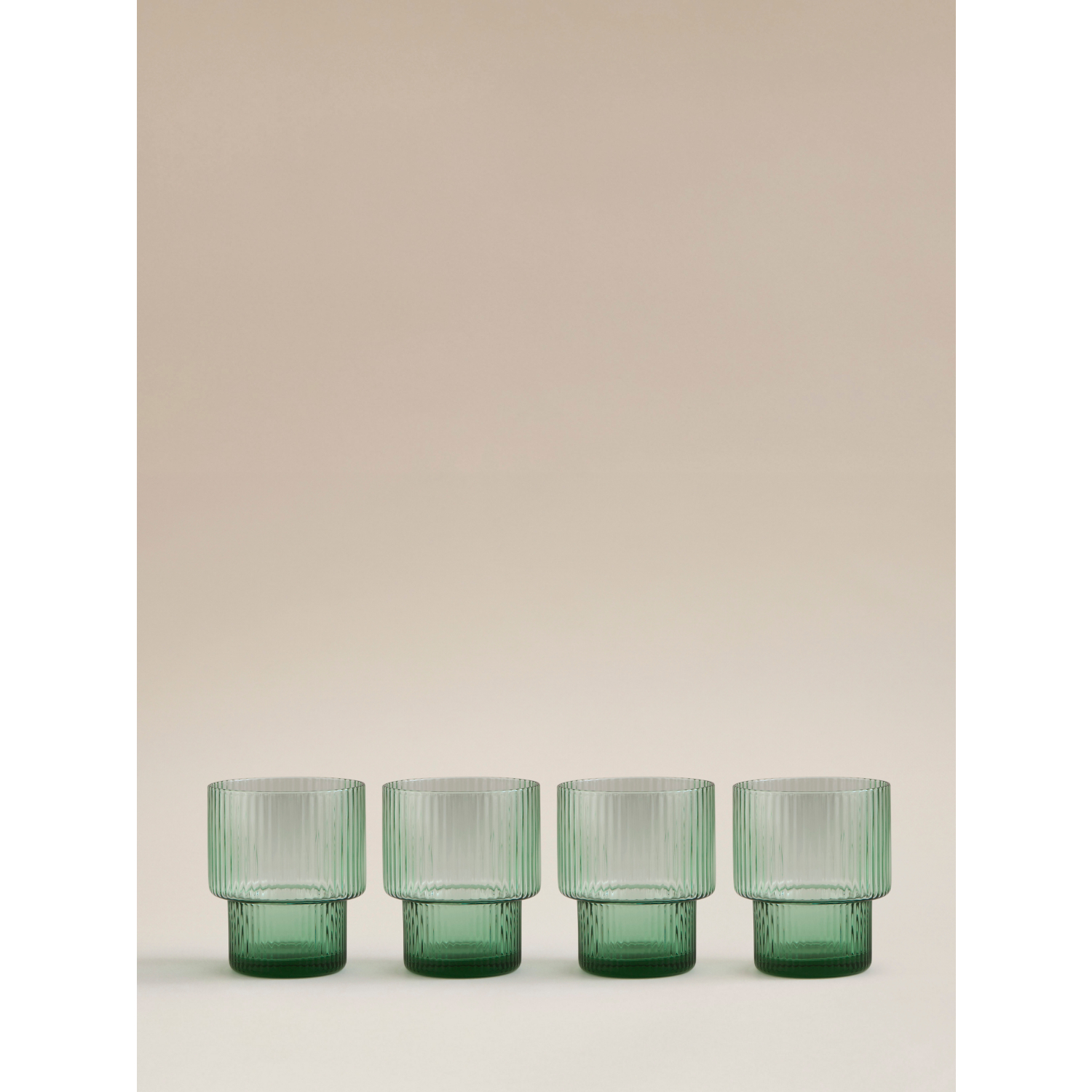 George Green Stacking Ribbed Mixer Glass - Set Of 4